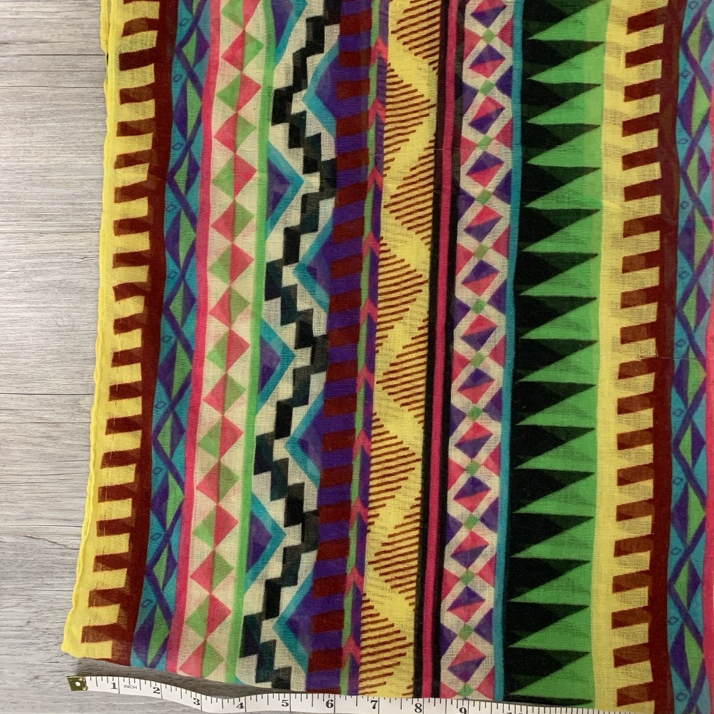 Colorful Geometric Pattern Scarf - Picture 6 of 7